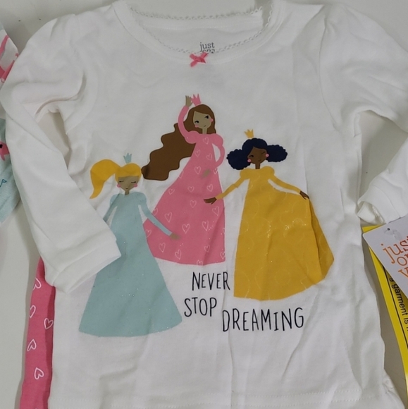 New! Set of 2 Carter's Toddler & Baby Matching Pajama Princess Long Slee… - Picture 4 of 11